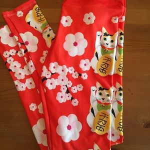 Society 6 lucky cat leggings
